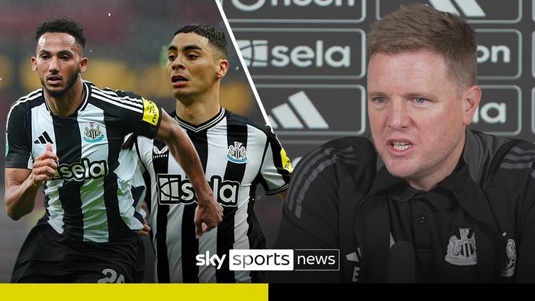 Newcastle United manager Eddie Howe gives the latest on potential outgoings from St James Park and praises Alexander Isak after fellow Scandinavian striker Erling Haaland signed a new long-term deal at Man City. 