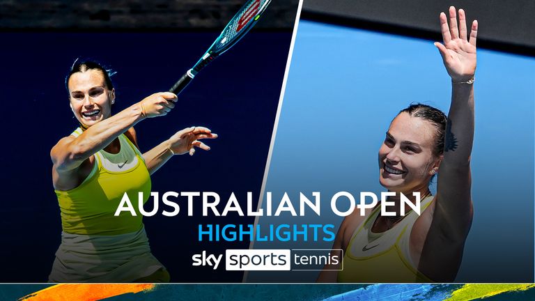 Aryna Sabalenka in the Australian Open