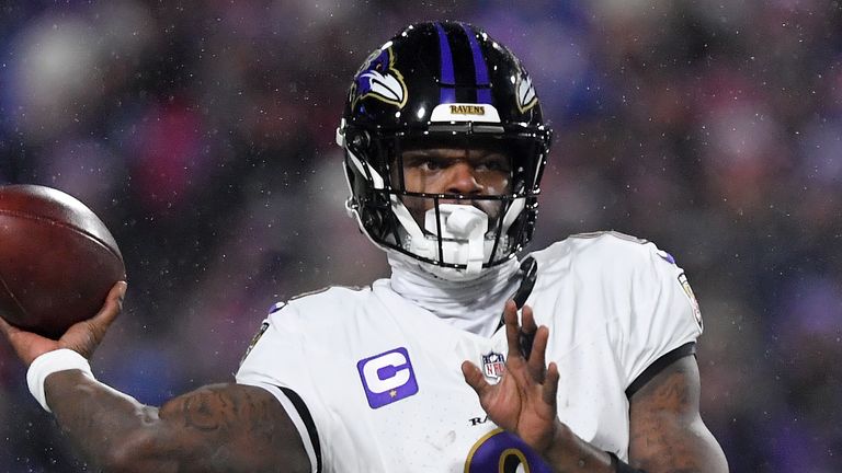 Baltimore Ravens quarterback Lamar Jackson 