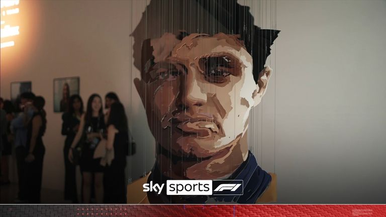 Lando Norris unveiled a sculpture of himself with world-renowned 3D artist Michael Murphy as he discussed his championship aspirations ahead of the Singapore Grand Prix.